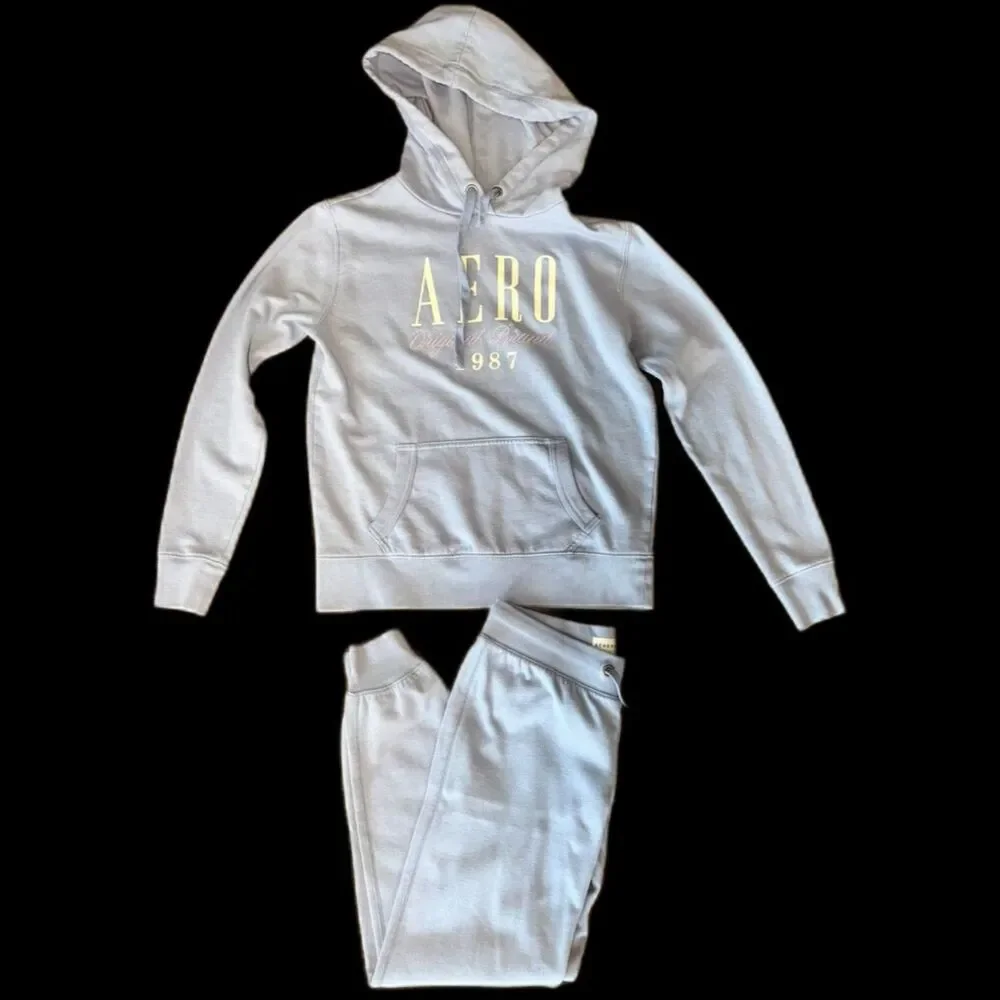 AEROPOSTALE Matching Light Blue Hoodie & Jogger Set - XS